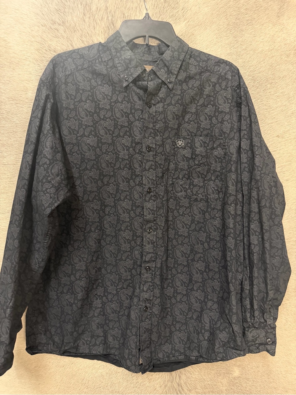 Ariat Black Paisley Long-Sleeve Button-Up Shirt
